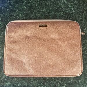 Kate spade rose gold glitter computer case